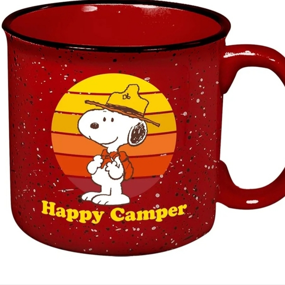 Other - Red Snoopy Happy Camper Mug 20oz